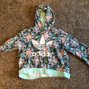 A Adidas long sleeve hooded crop top